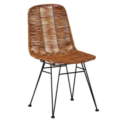 Chaise CHASTE rotin et métal