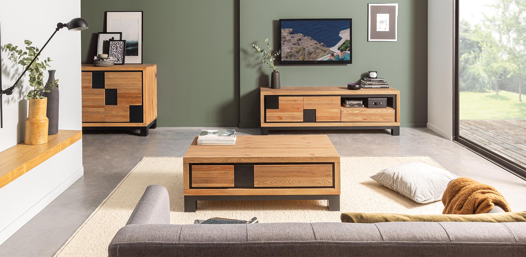 Collection en pin Cubo